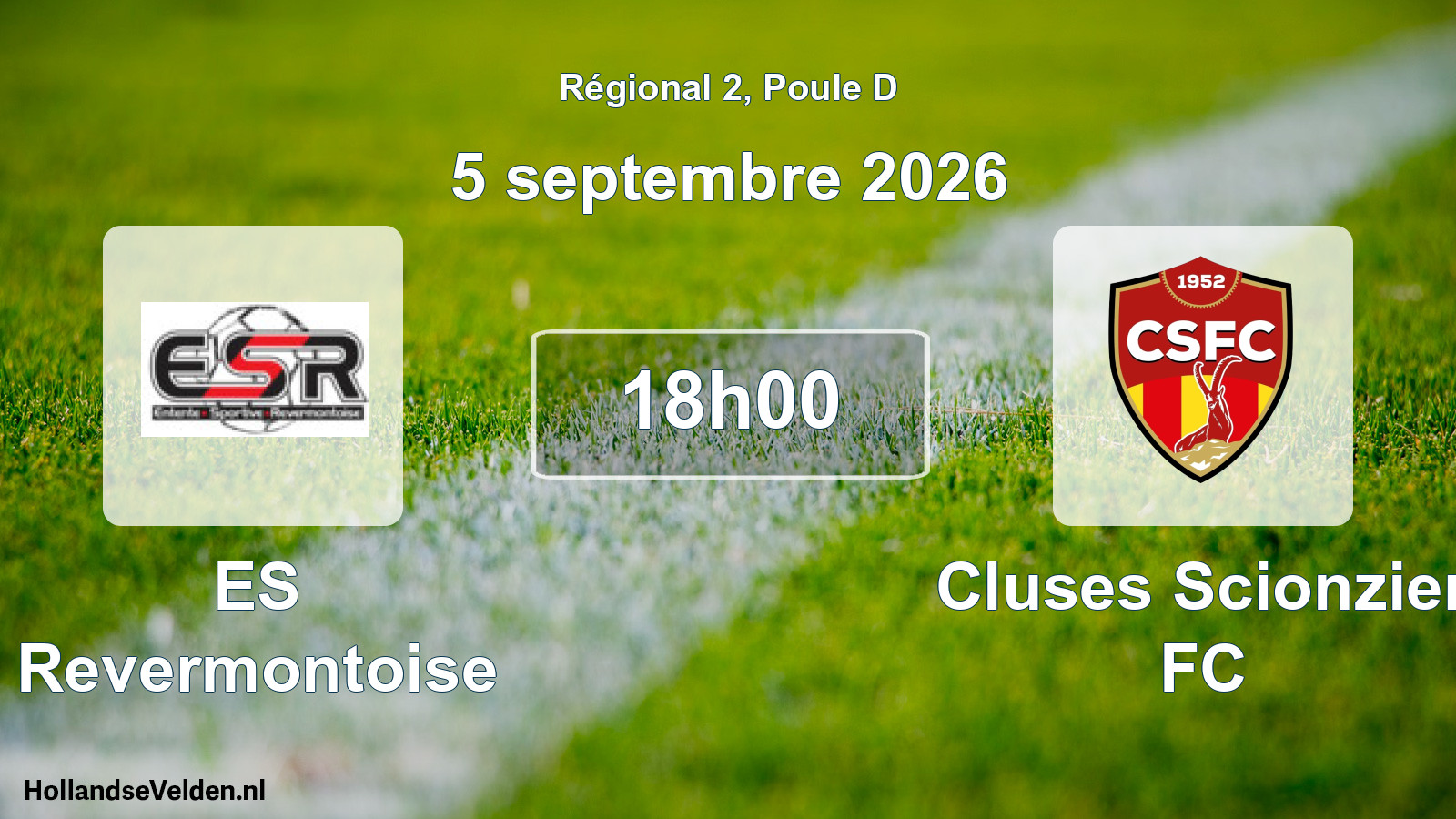 Scheduled Match: ES Revermontoise - Cluses Scionzier FC (5 September 2026)