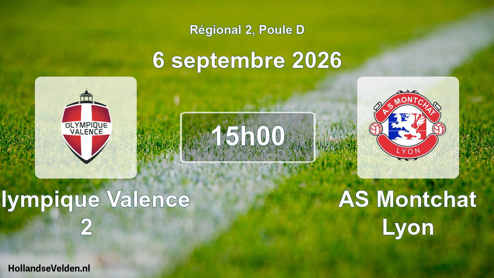 Scheduled Match: Olympique Valence 2 - AS Montchat Lyon (6 September 2026)