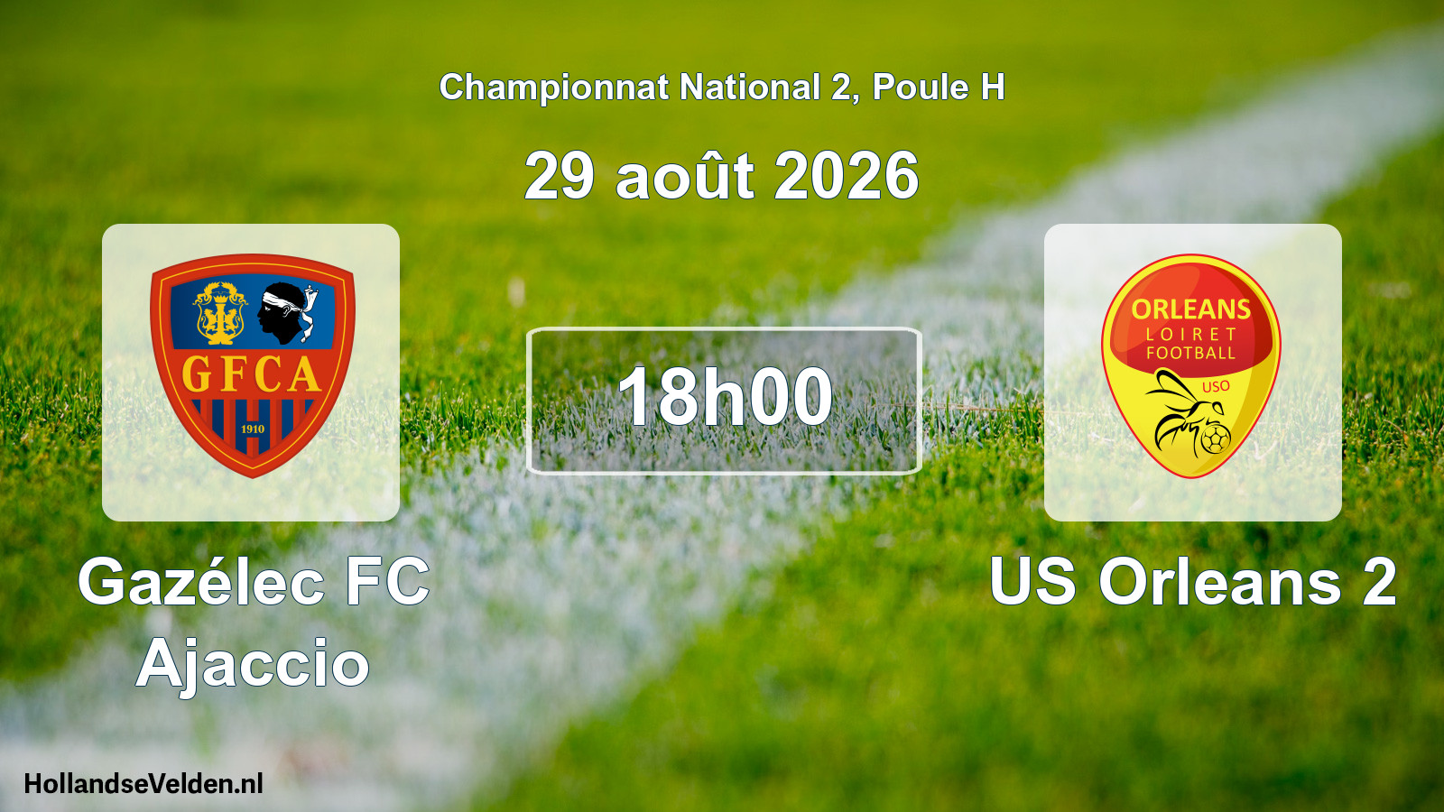 Scheduled Match: Gazélec FC Ajaccio - US Orleans 2 (29 August 2026)