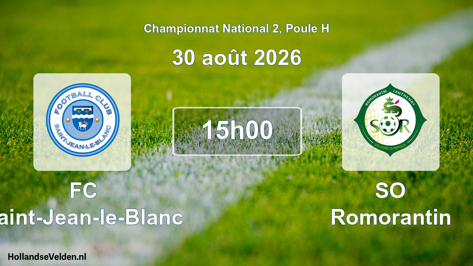 Scheduled Match: FC Saint-Jean-le-Blanc - SO Romorantin (30 August 2026)