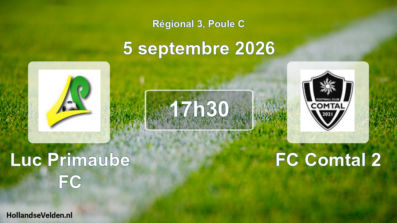 Match programmé: Luc Primaube FC - FC Comtal 2 (5 septembre 2026)