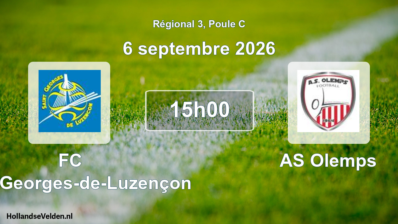 Match programmé: FC Saint-Georges-de-Luzençon - AS Olemps (6 septembre 2026)