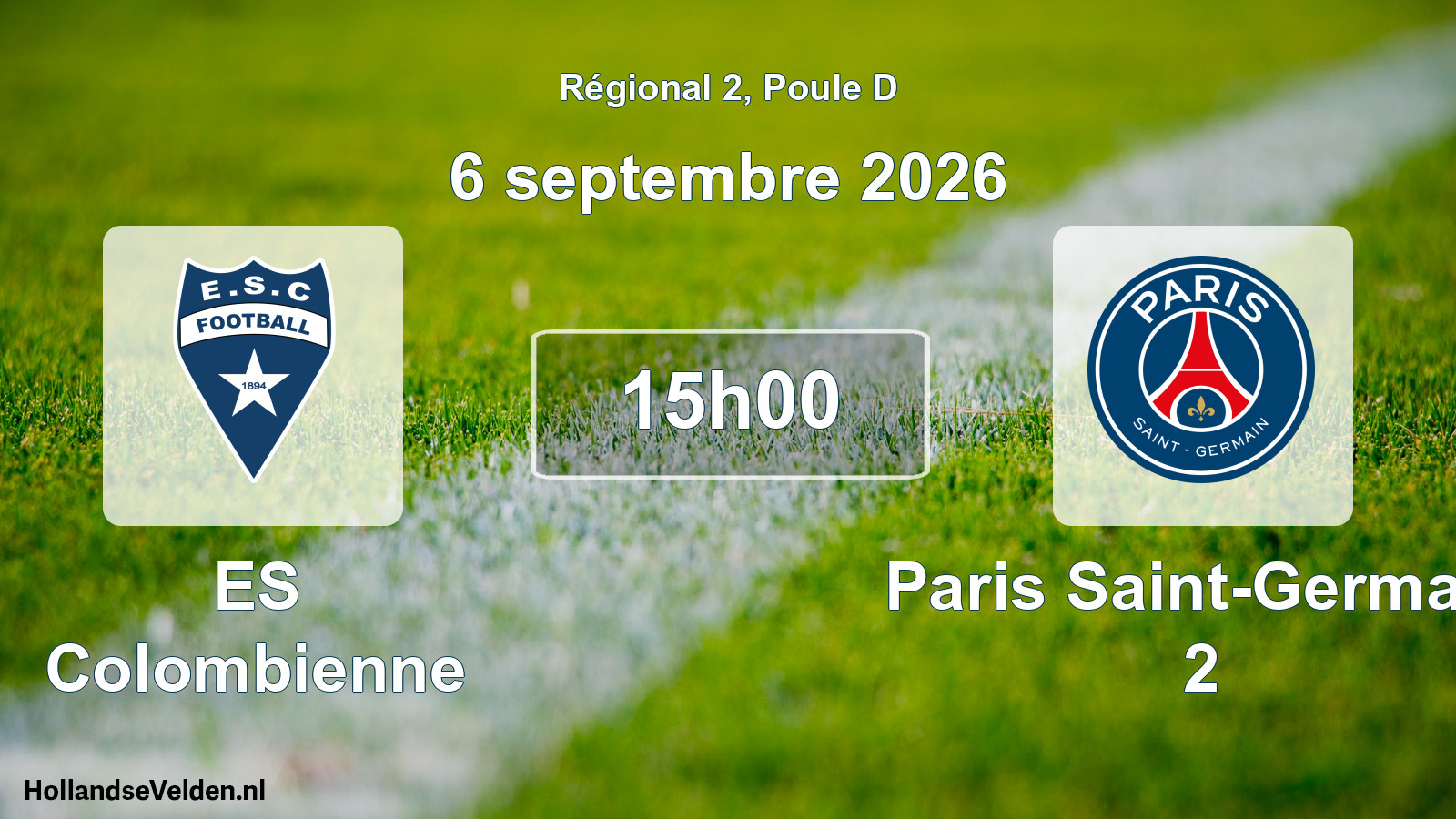 Scheduled Match: ES Colombienne - Paris Saint-Germain 2 (6 September 2026)