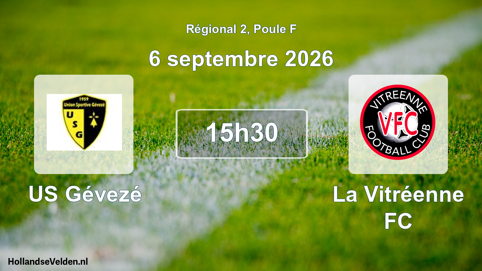 Scheduled Match: US Gévezé - La Vitréenne FC (6 September 2026)