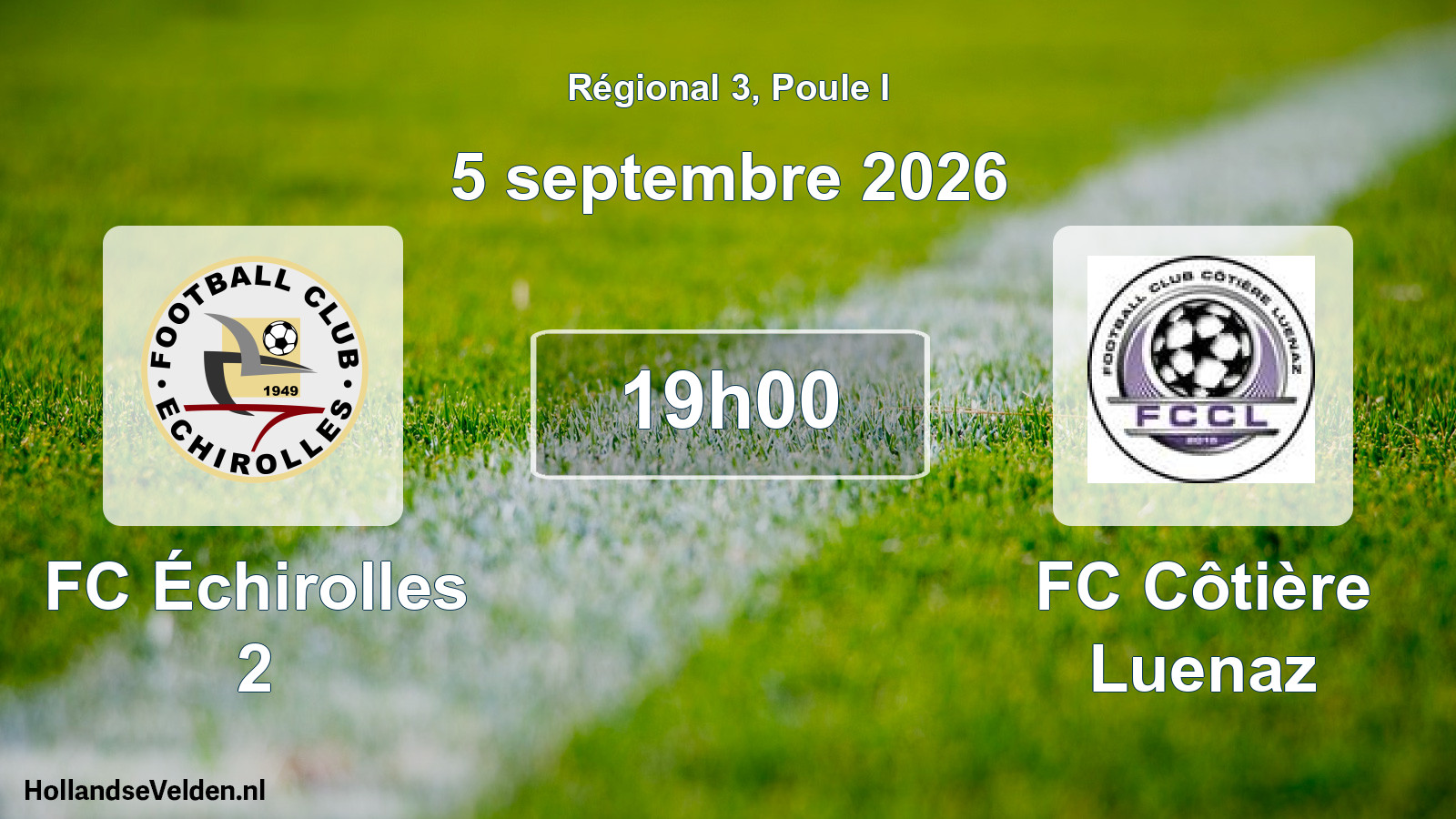 Scheduled Match: FC Échirolles 2 - FC Côtière Luenaz (5 September 2026)