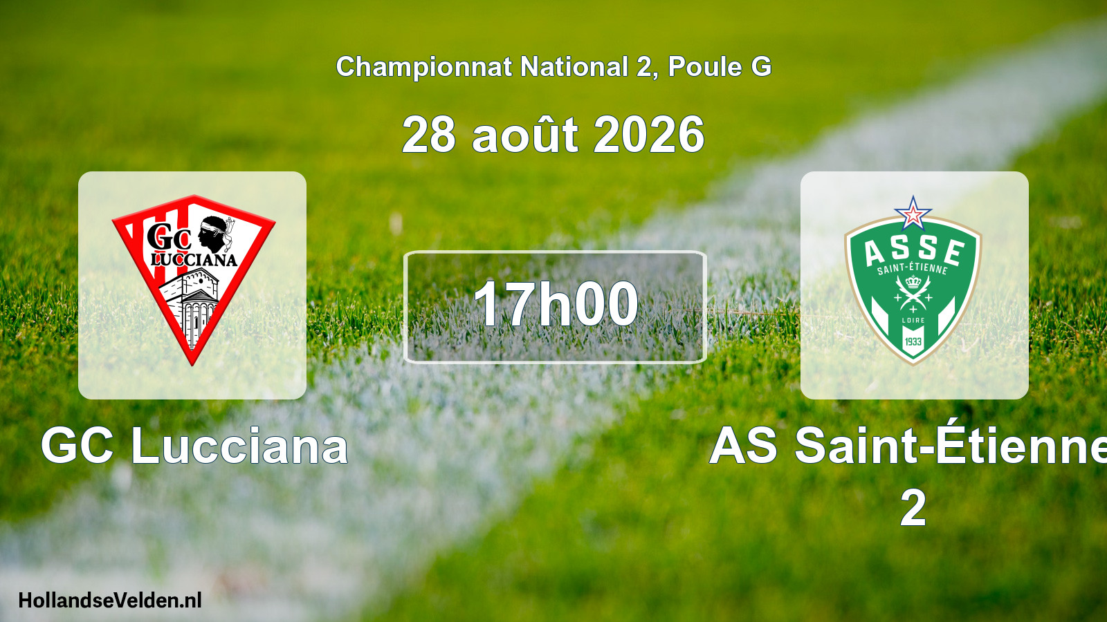 Scheduled Match: GC Lucciana - AS Saint-Étienne 2 (28 August 2026)