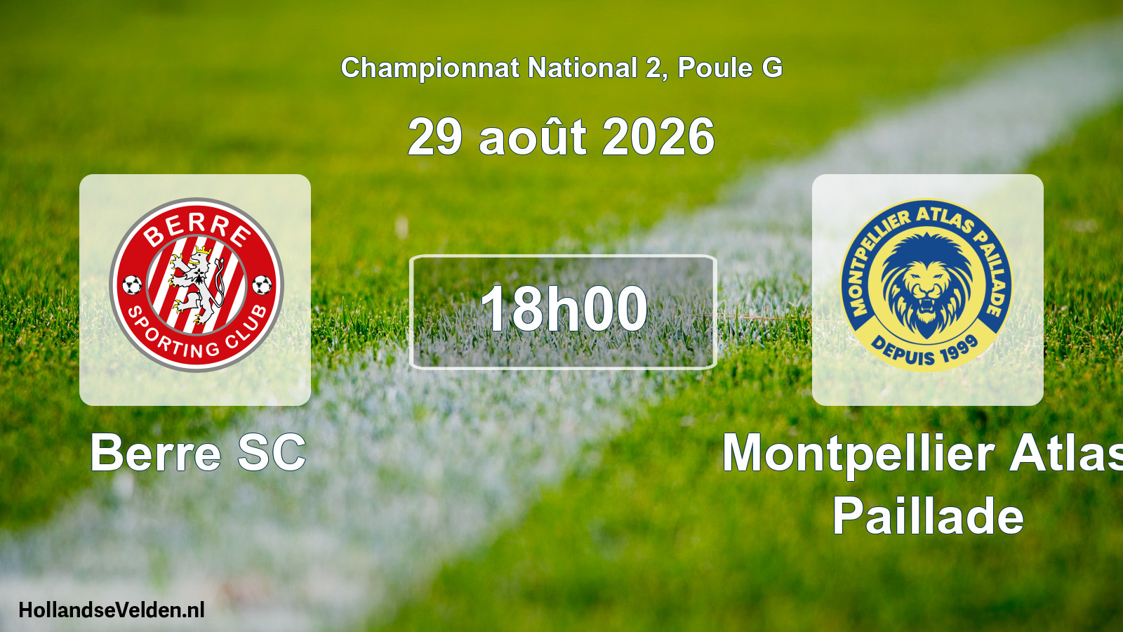 Scheduled Match: Berre SC - Montpellier Atlas Paillade (29 August 2026)