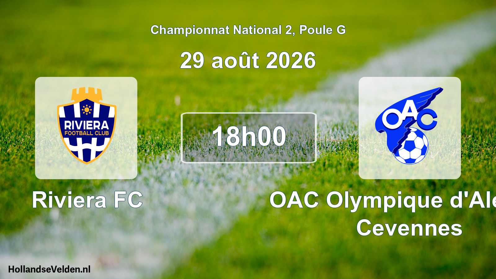 Scheduled Match: Riviera FC - OAC Olympique d'Ales en Cevennes (29 August 2026)