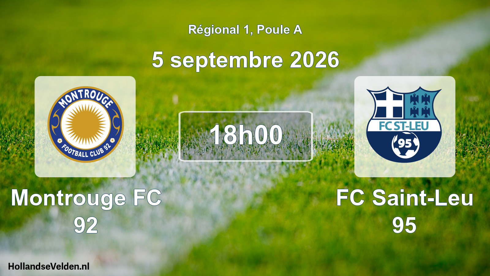 Scheduled Match: Montrouge FC 92 - FC Saint-Leu 95 (5 September 2026)