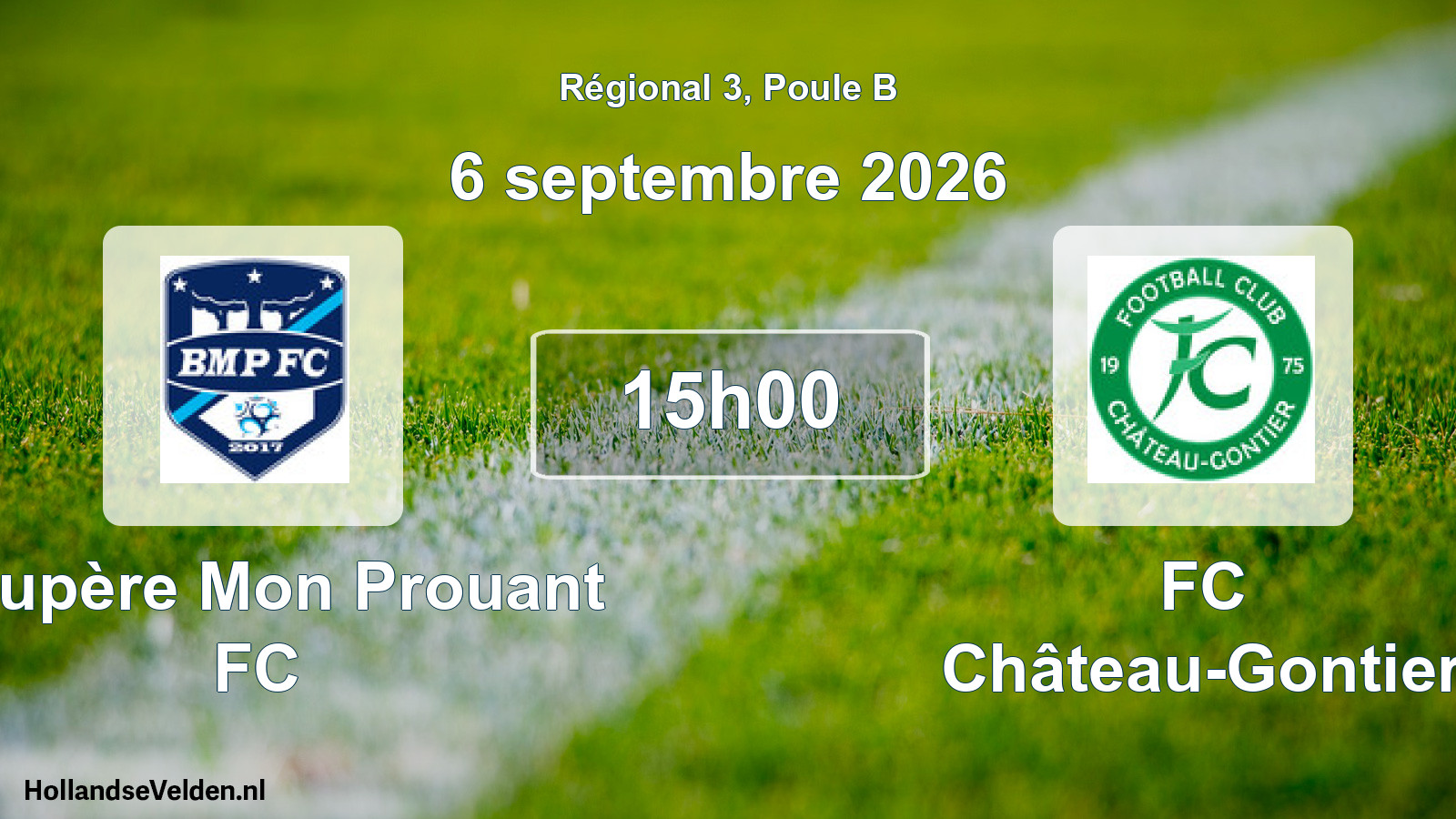 Scheduled Match: Boupère Mon Prouant FC - FC Château-Gontier (6 September 2026)