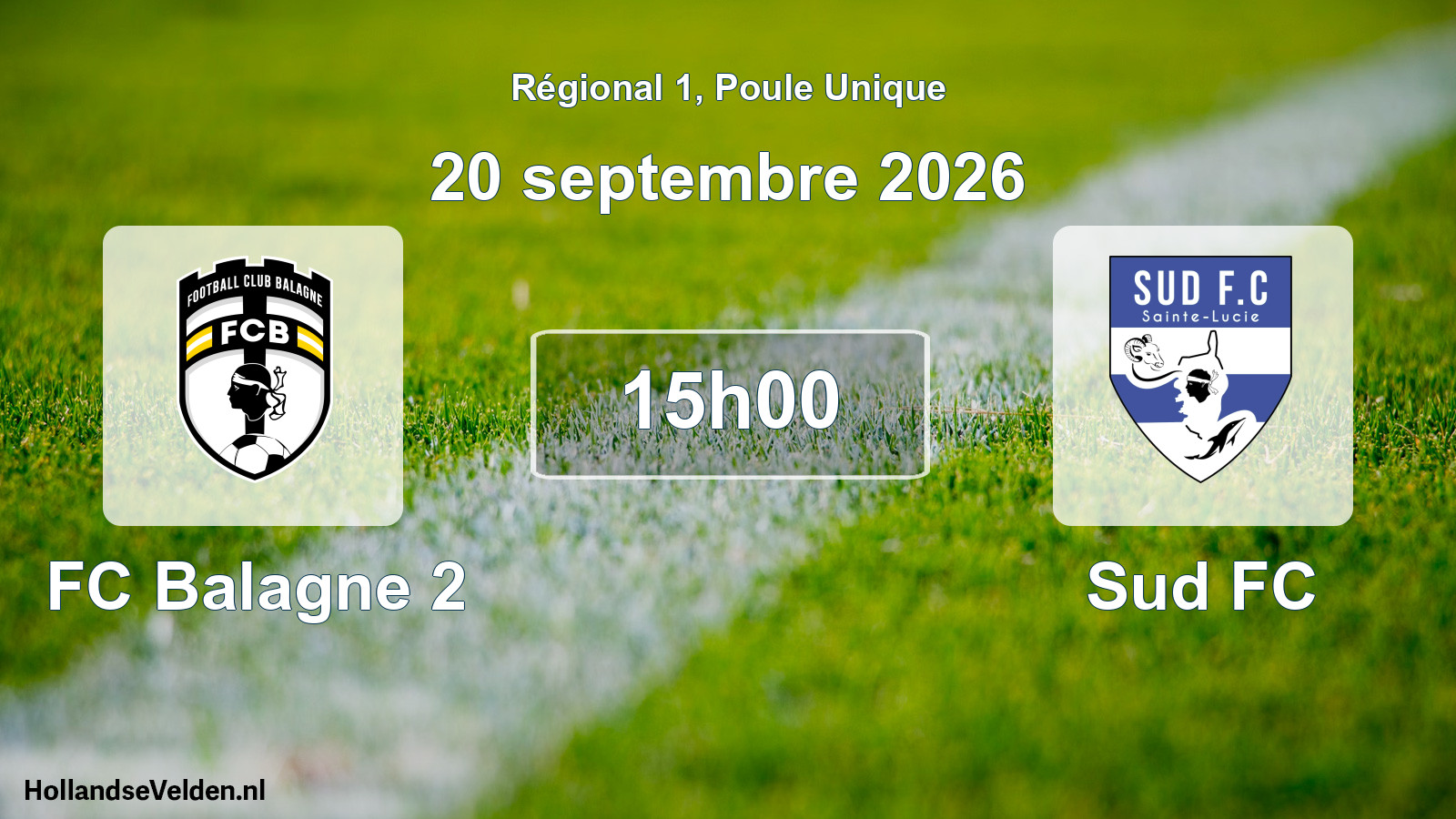 Scheduled Match: FC Balagne 2 - Sud FC (20 September 2026)