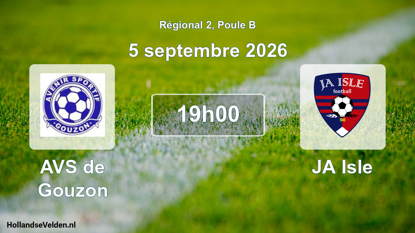 Scheduled Match: AVS de Gouzon - JA Isle (5 September 2026)