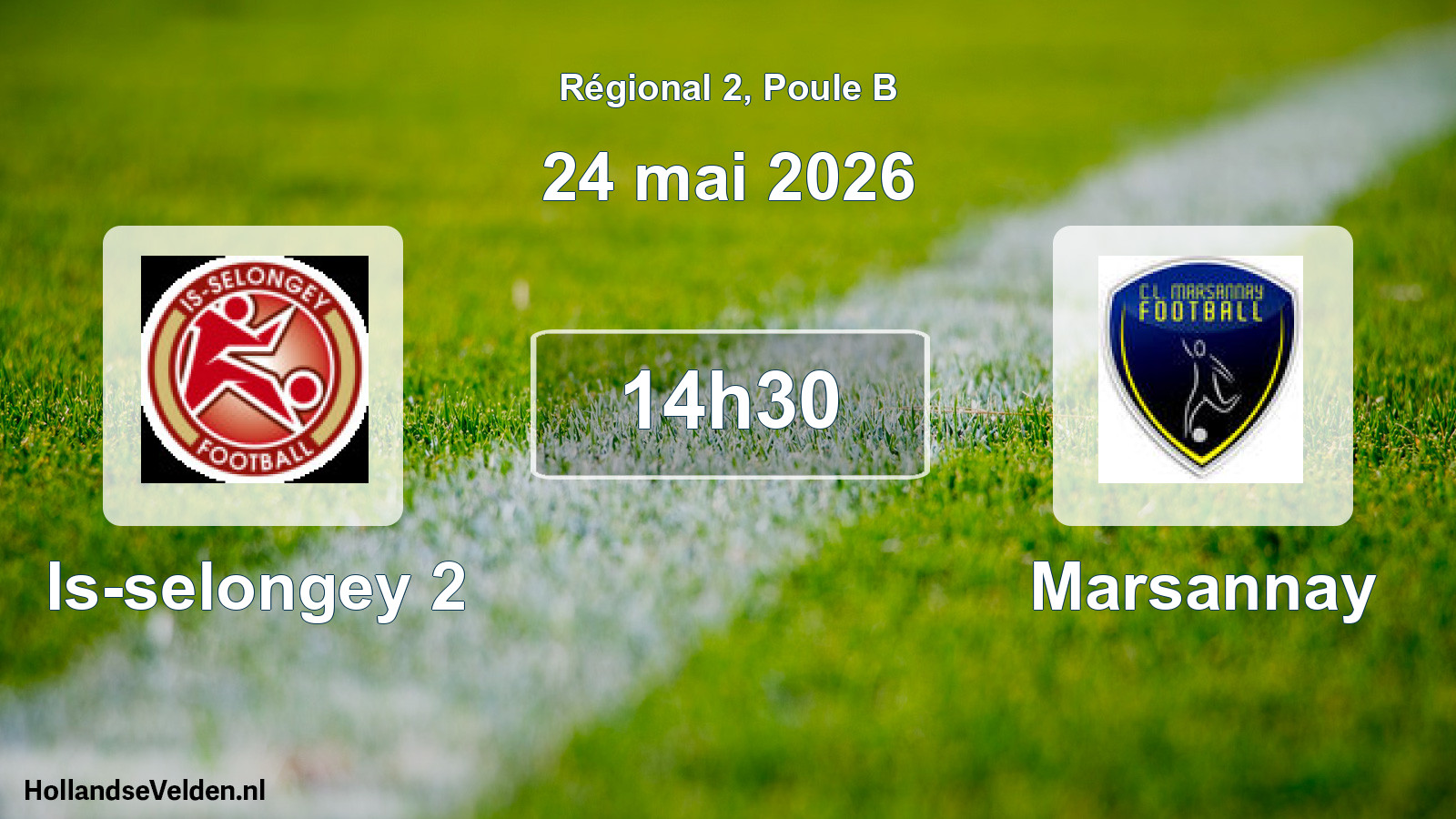 Geplande wedstrijd: Is-selongey 2 - Marsannay (24 mai 2026)