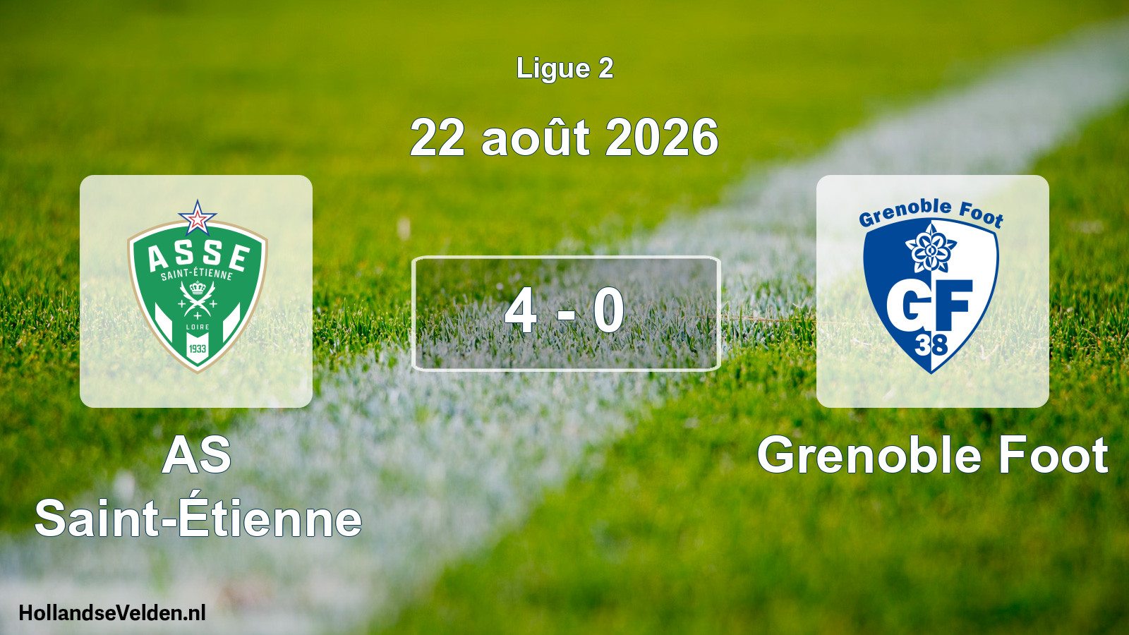Total number of matches played: AS Saint-Étienne - Grenoble Foot 4 - 0 (22 August 2026)