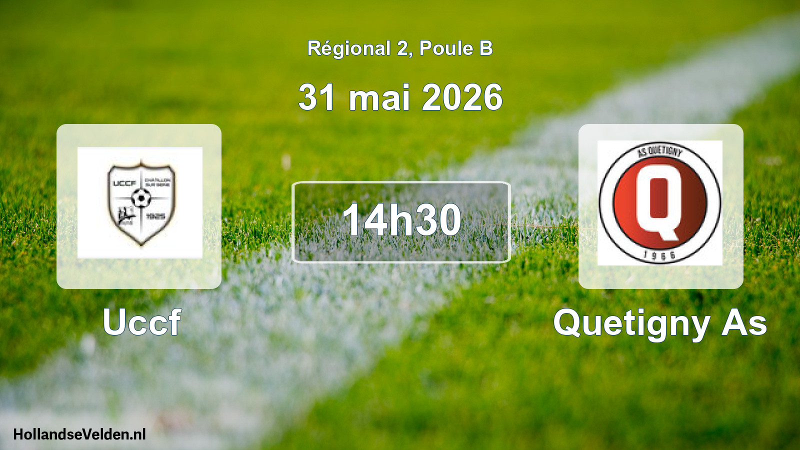 Scheduled Match: Uccf - Quetigny As (31 May 2026)