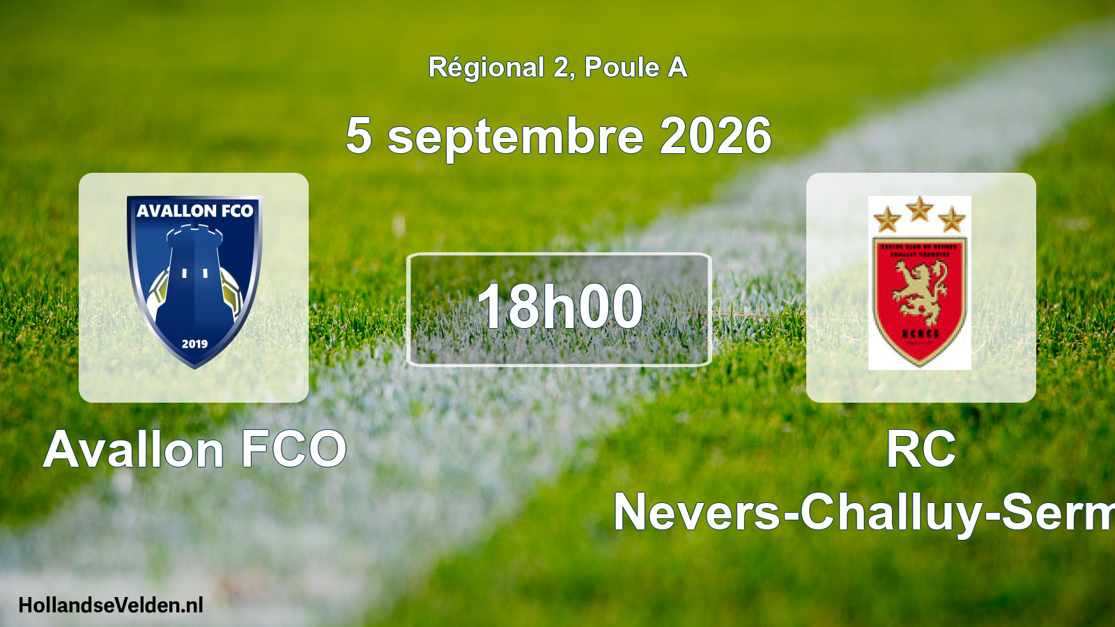 Scheduled Match: Avallon FCO - RC Nevers-Challuy-Sermoise (5 September 2026)