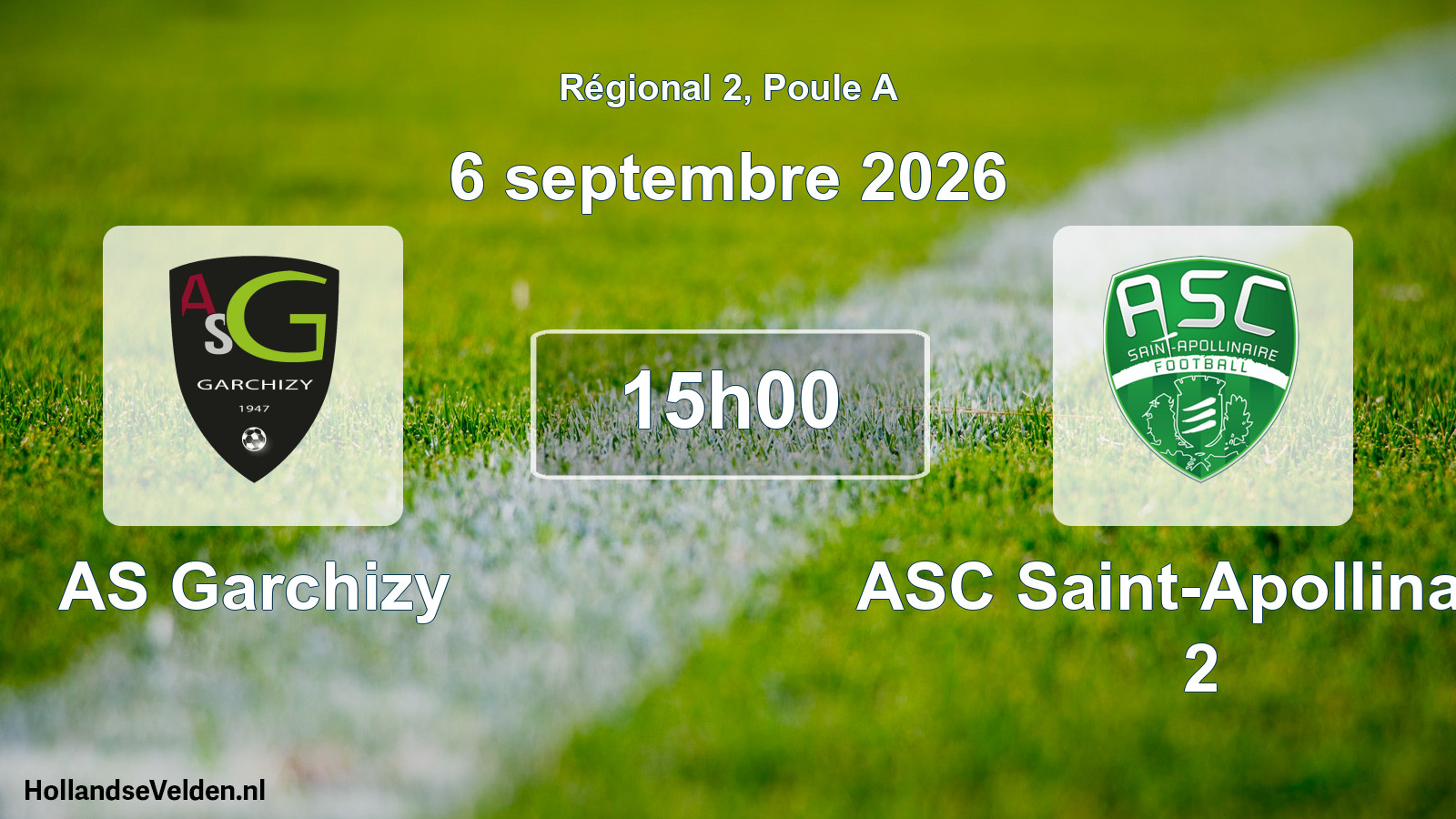 Scheduled Match: AS Garchizy - ASC Saint-Apollinaire 2 (6 September 2026)