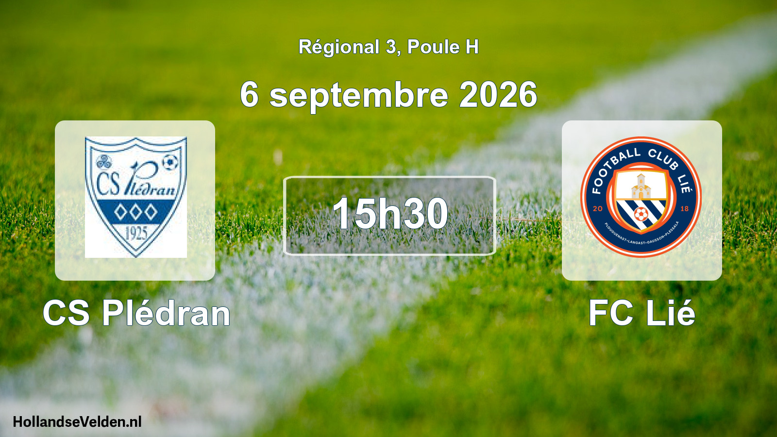 Scheduled Match: CS Plédran - FC Lié (6 September 2026)