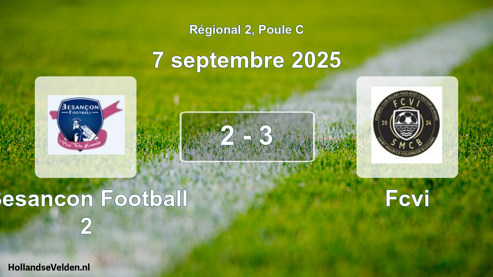 Total number of matches played: Besancon Football 2 - Fcvi 2 - 3 (7 September 2025)