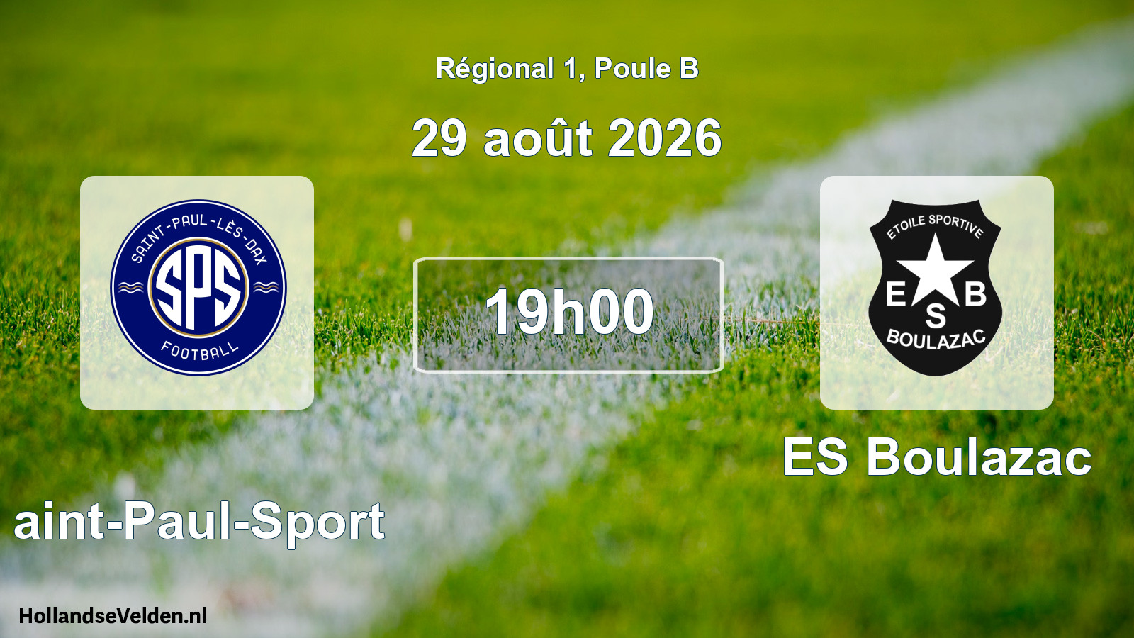Scheduled Match: Saint-Paul-Sport - ES Boulazac (29 August 2026)