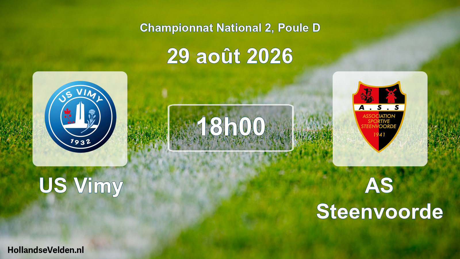 Scheduled Match: US Vimy - AS Steenvoorde (29 August 2026)