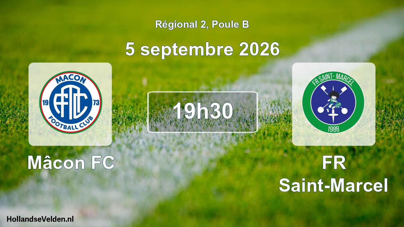 Scheduled Match: Mâcon FC - FR Saint-Marcel (5 September 2026)