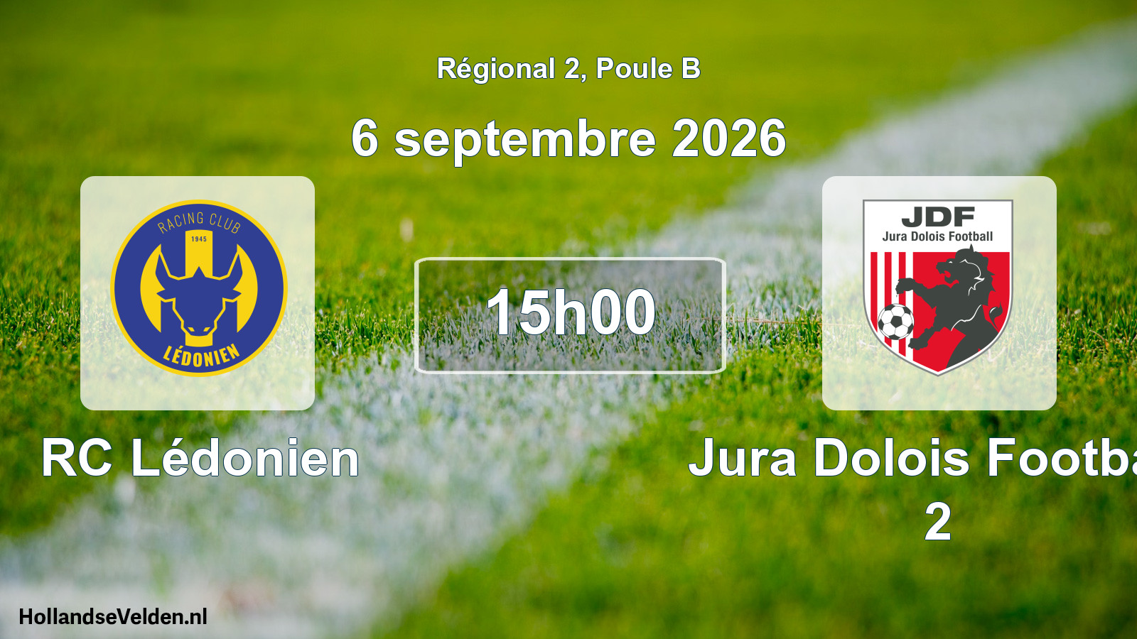 Scheduled Match: RC Lédonien - Jura Dolois Football 2 (5 September 2026)