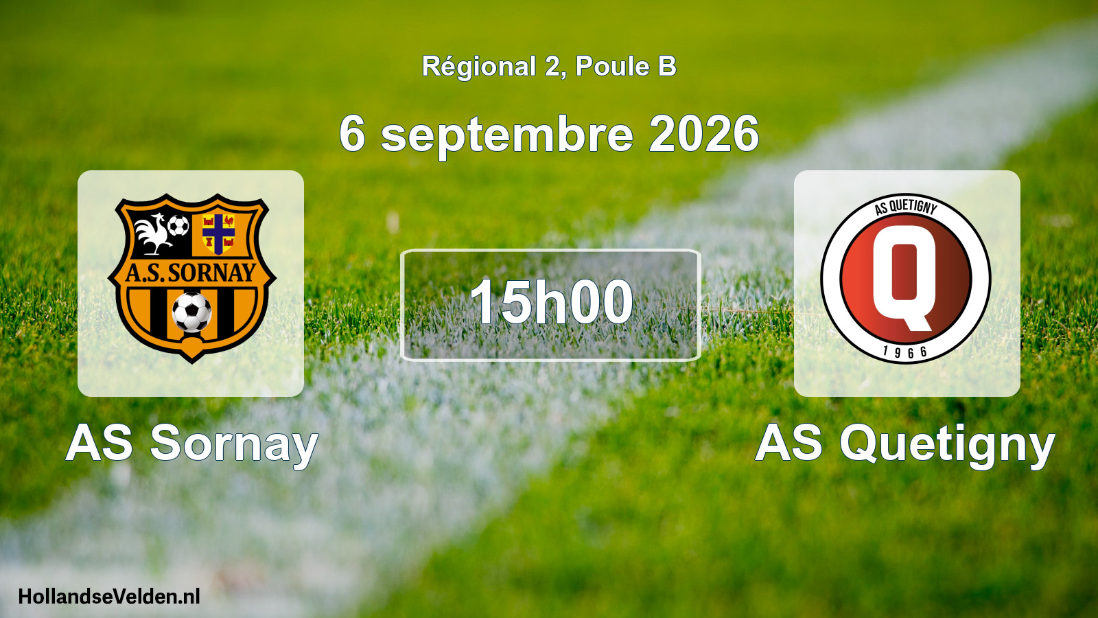 Scheduled Match: AS Sornay - AS Quetigny (6 September 2026)