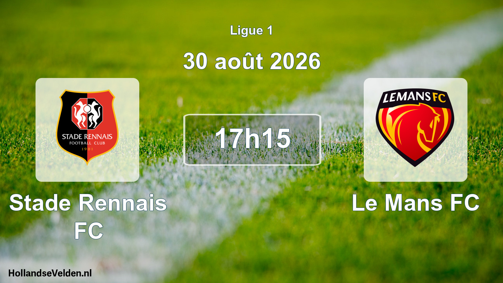 Match programmé: Stade Rennais FC - Le Mans FC (30 août 2026)