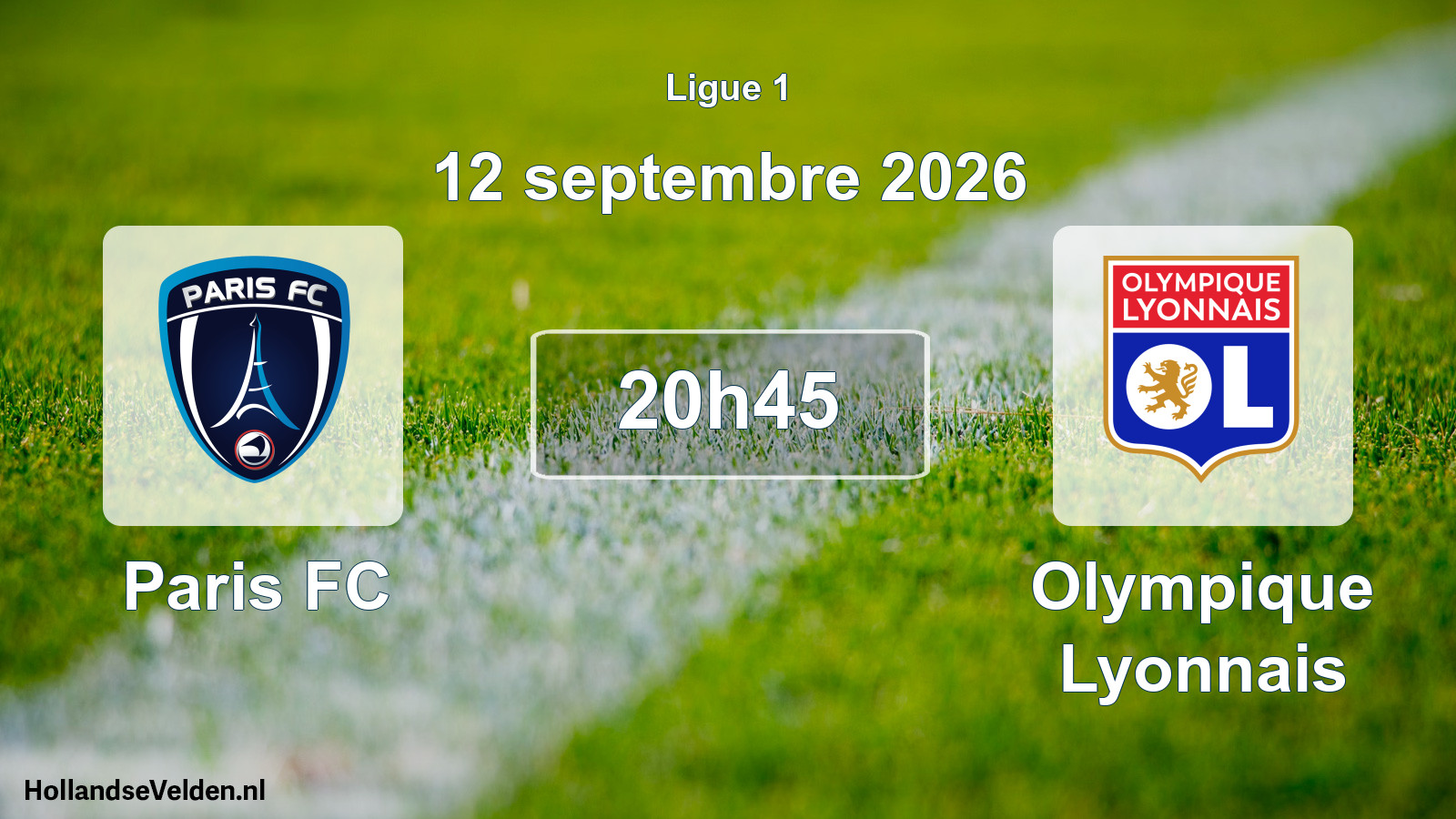 Match programmé: Paris FC - Olympique Lyonnais (12 septembre 2026)