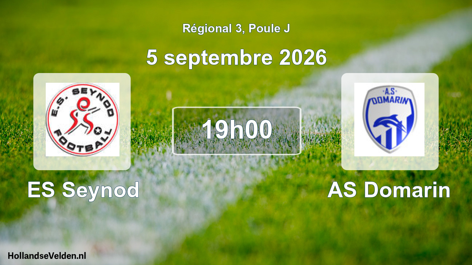 Match programmé: ES Seynod - AS Domarin (5 septembre 2026)