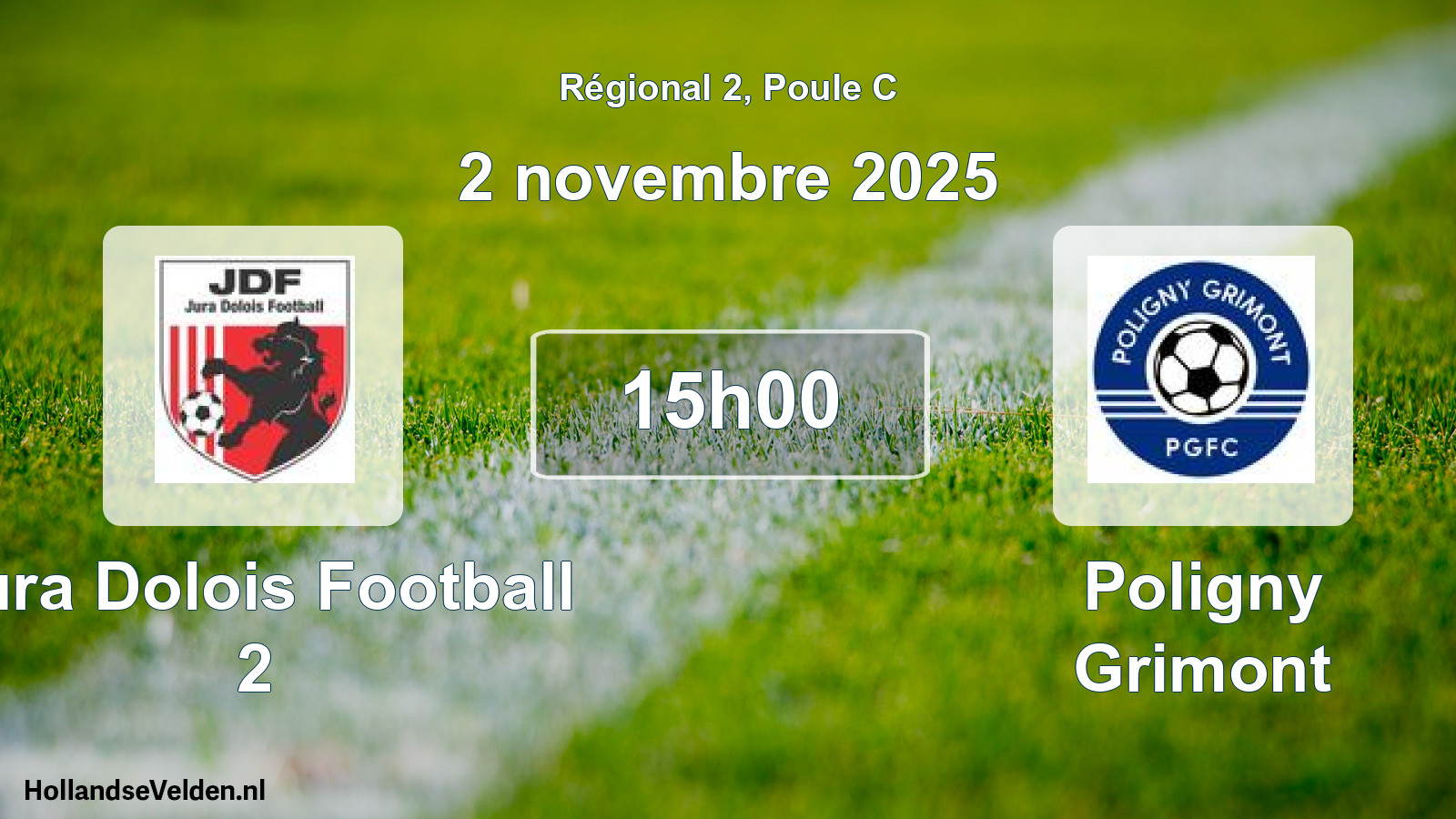 Geplande wedstrijd: Jura Dolois Football 2 - Poligny Grimont (2 novembre 2025)