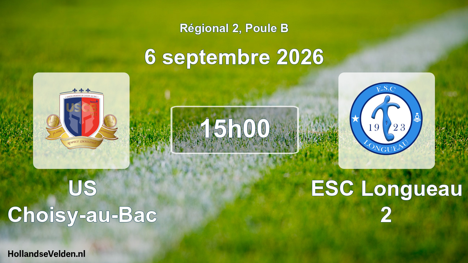 Scheduled Match: US Choisy-au-Bac - ESC Longueau 2 (6 September 2026)