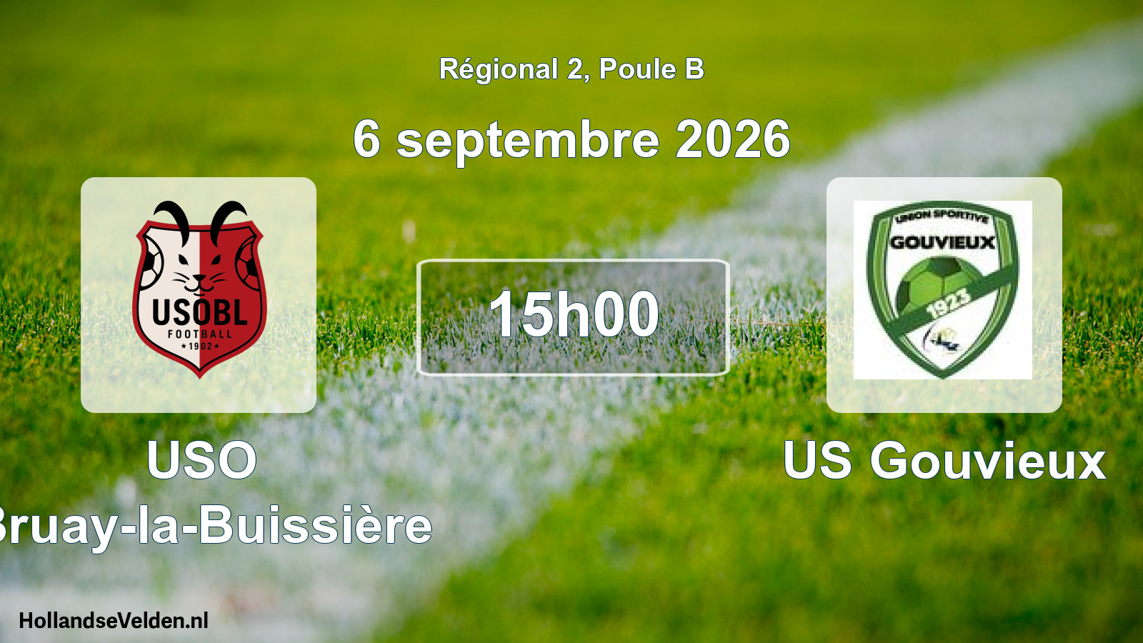 Scheduled Match: USO Bruay-la-Buissière - US Gouvieux (6 September 2026)