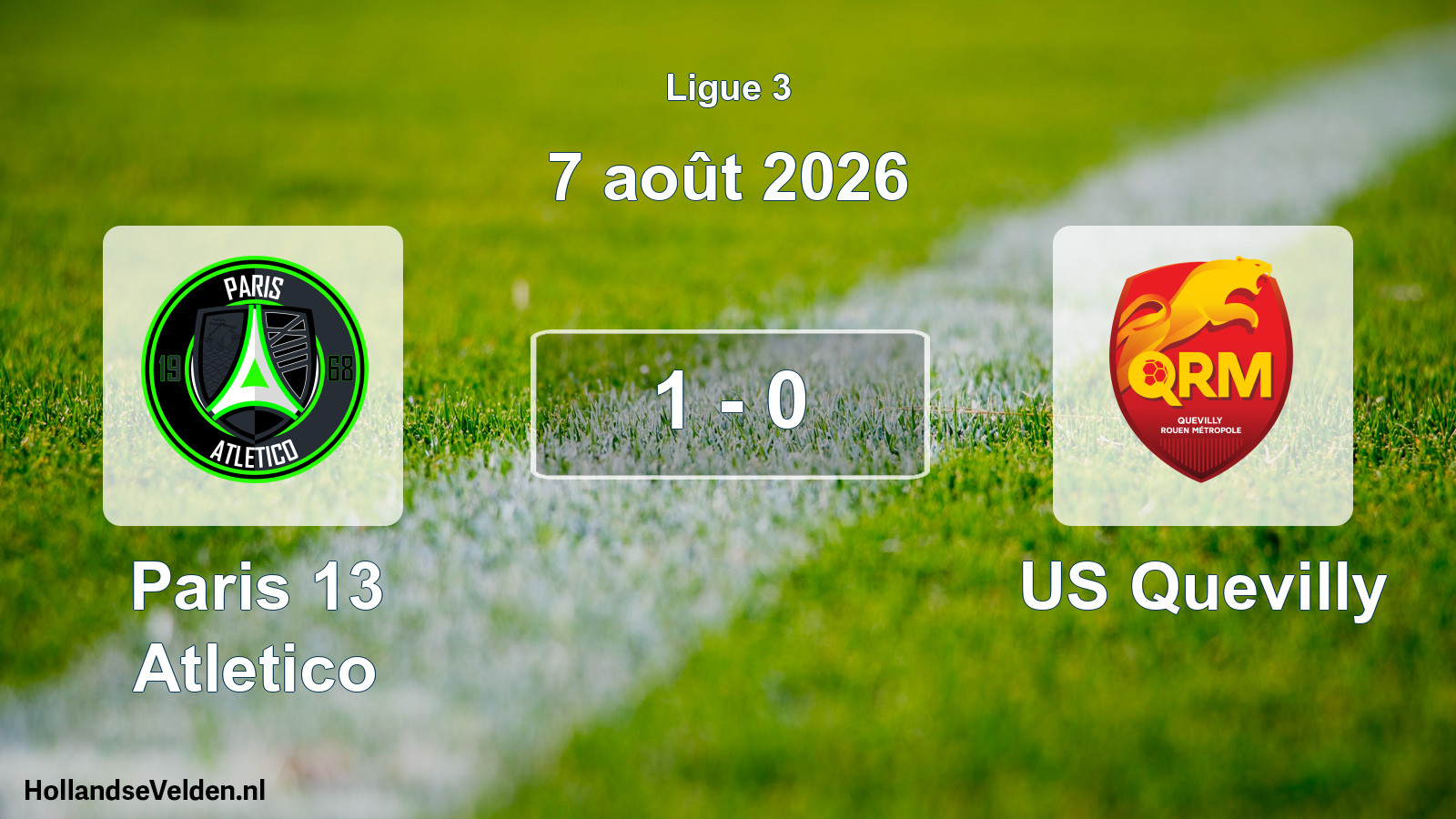 Total number of matches played: Paris 13 Atletico - US Quevilly 1 - 0 (7 August 2026)