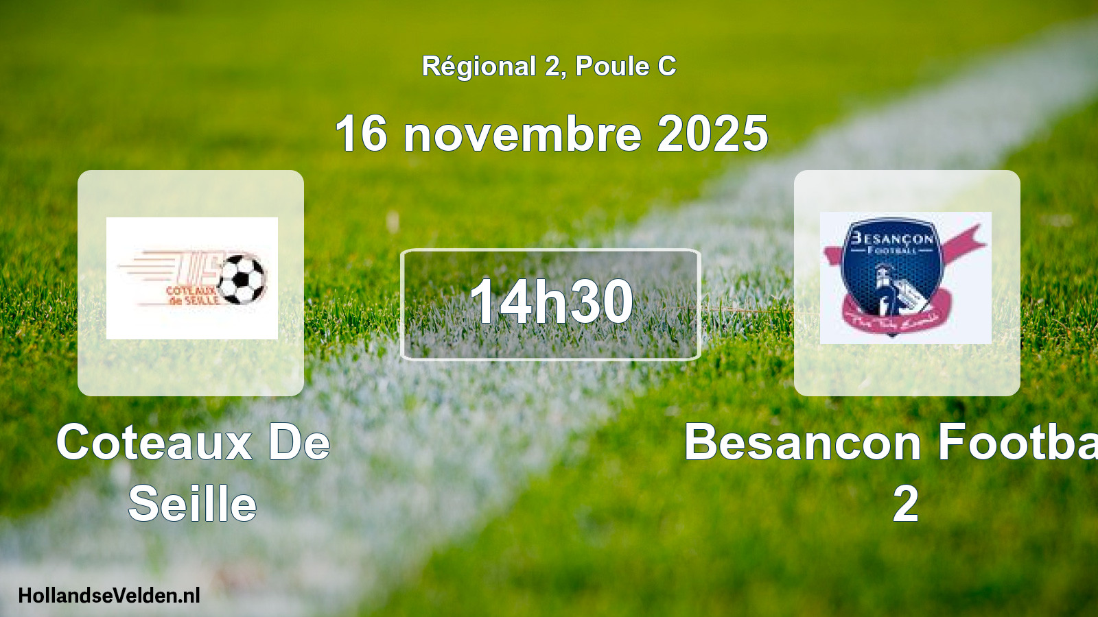 Geplande wedstrijd: Coteaux De Seille - Besancon Football 2 (16 novembre 2025)