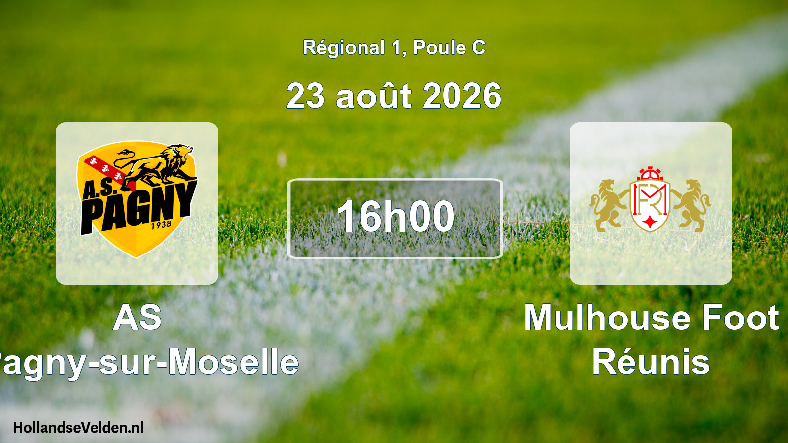 Scheduled Match: AS Pagny-sur-Moselle - Mulhouse Foot Réunis (23 August 2026)