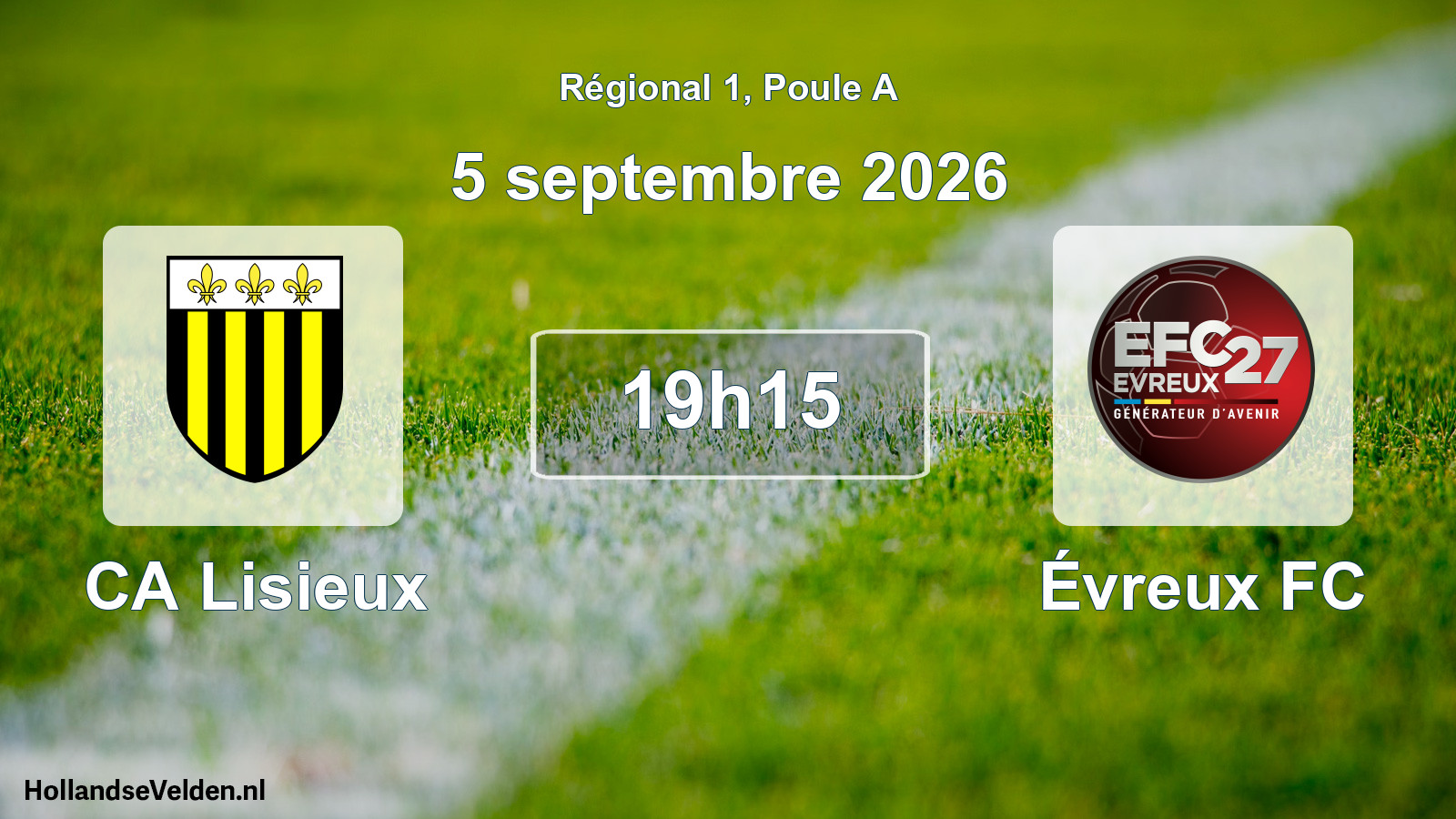 Scheduled Match: CA Lisieux - Évreux FC (5 September 2026)
