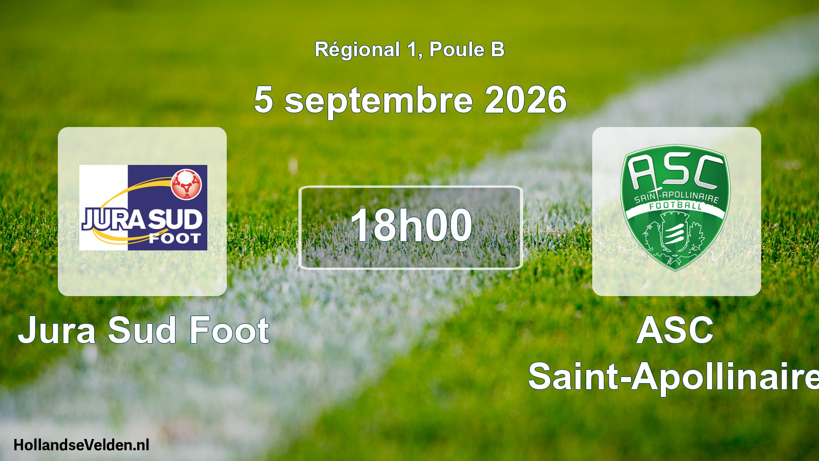 Scheduled Match: Jura Sud Foot - ASC Saint-Apollinaire (5 September 2026)