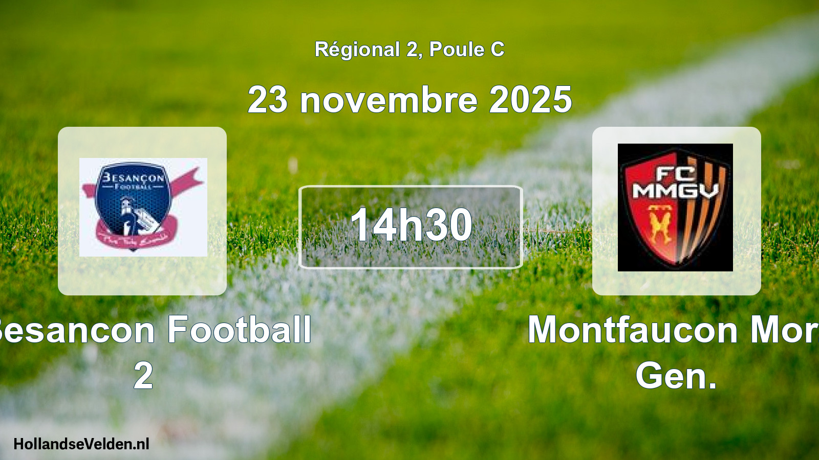 Scheduled Match: Besancon Football 2 - Montfaucon Mor. Gen. (23 November 2025)