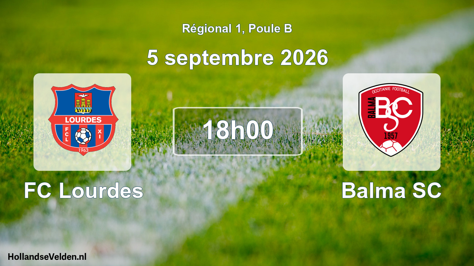 Match programmé: FC Lourdes - Balma SC (5 septembre 2026)