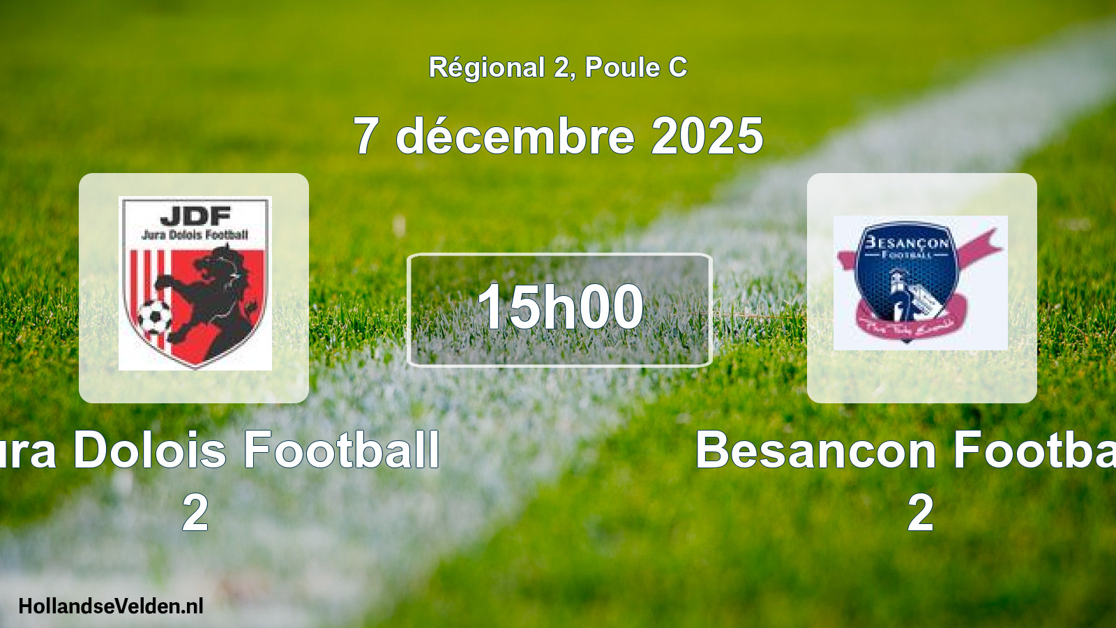 Geplande wedstrijd: Jura Dolois Football 2 - Besancon Football 2 (7 décembre 2025)