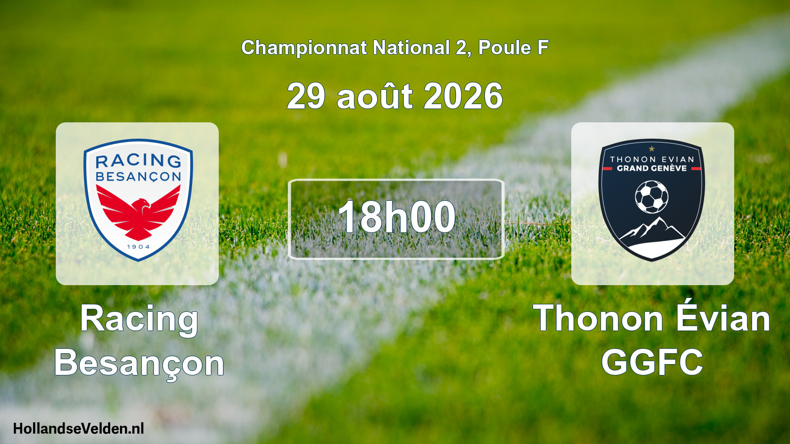 Scheduled Match: Racing Besançon - Thonon Évian GGFC (29 August 2026)