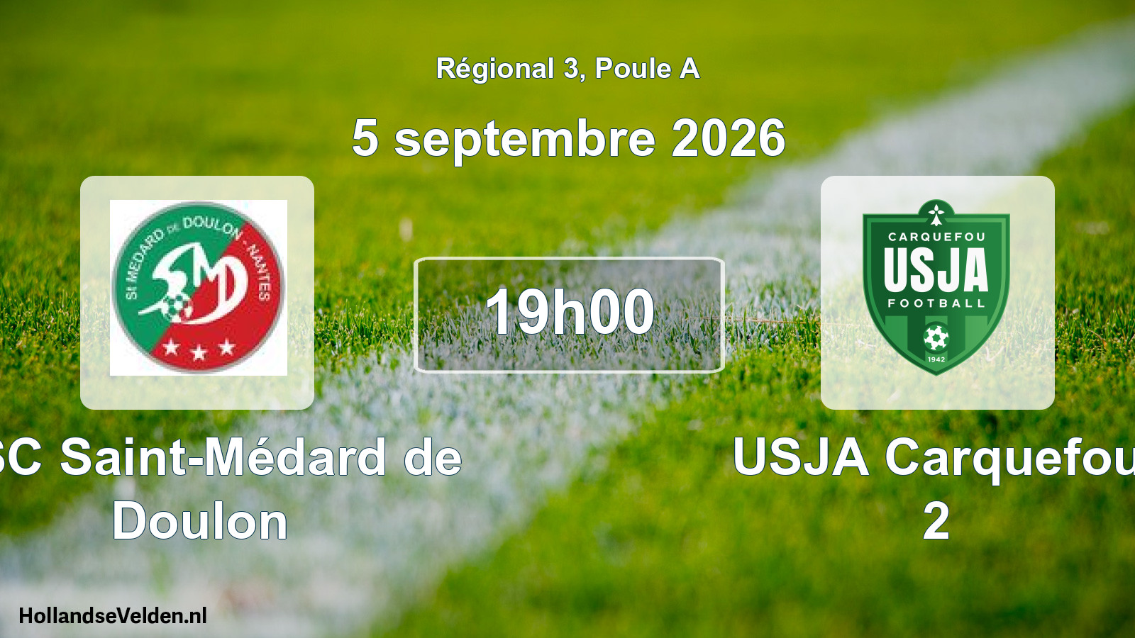 Match programmé: ASC Saint-Médard de Doulon - USJA Carquefou 2 (5 septembre 2026)