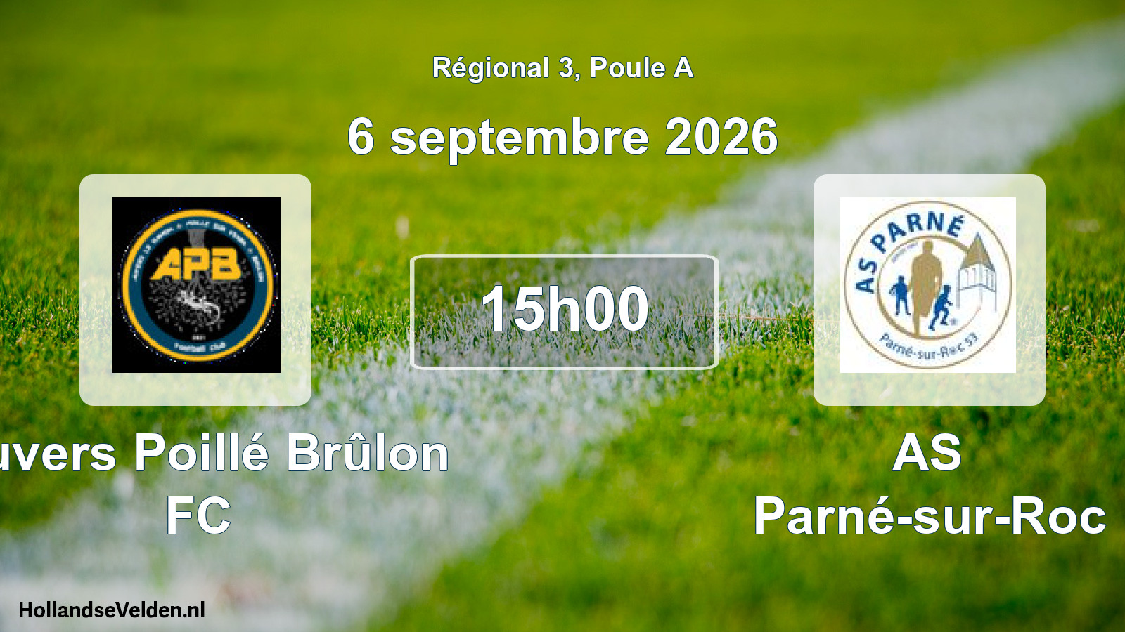 Scheduled Match: Auvers Poillé Brûlon FC - AS Parné-sur-Roc (6 September 2026)