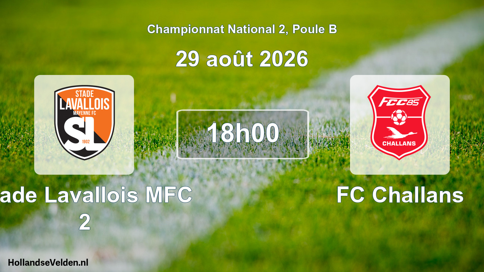Scheduled Match: Stade Lavallois MFC 2 - FC Challans (29 August 2026)