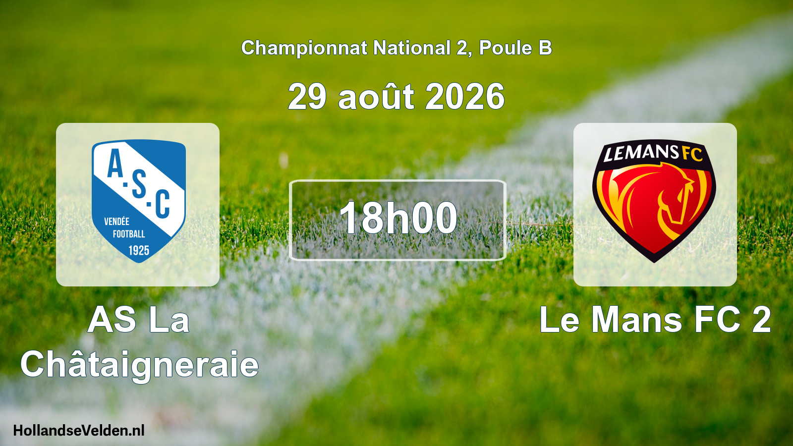 Scheduled Match: AS La Châtaigneraie - Le Mans FC 2 (29 August 2026)