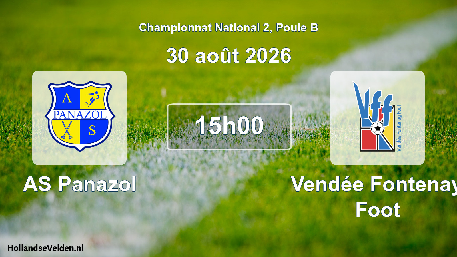Scheduled Match: AS Panazol - Vendée Fontenay Foot (30 August 2026)