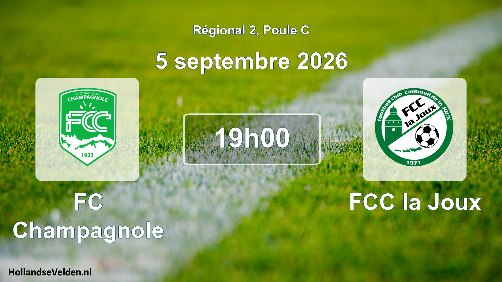 Scheduled Match: FC Champagnole - FCC la Joux (5 September 2026)
