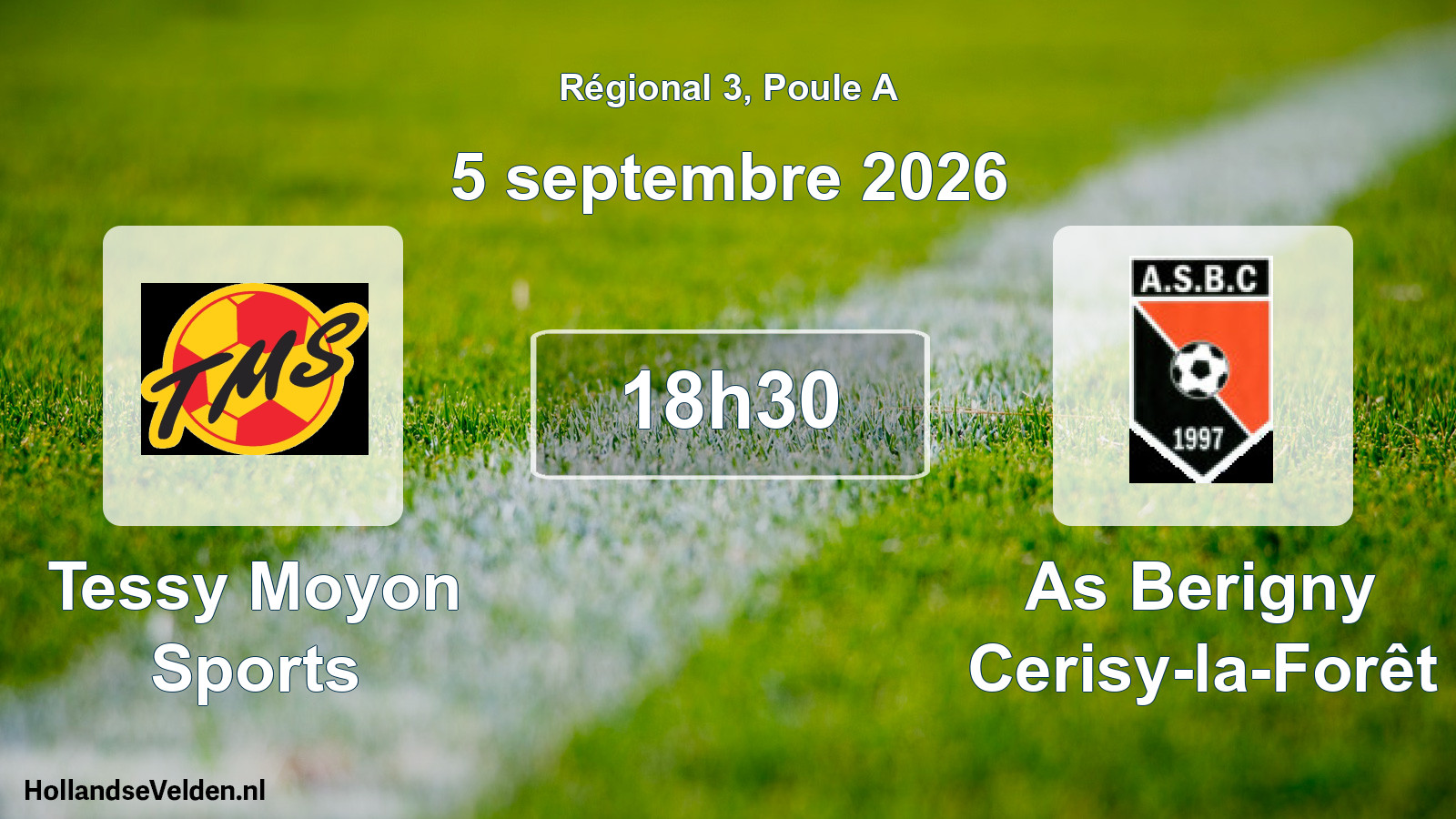 Scheduled Match: Tessy Moyon Sports - As Berigny Cerisy-la-Forêt (5 September 2026)